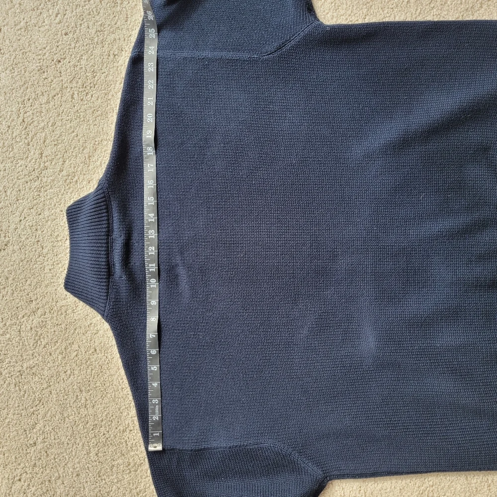 Polo by Ralph Lauren Men's Dark Blue 100% Cotton Zip-Up Sweater Size XL